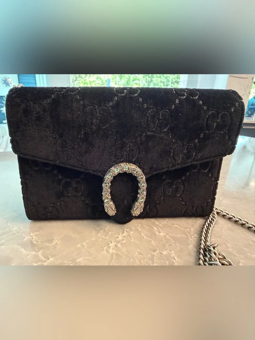 Gucci Mini GG Velvet Dionysus crossbody bag